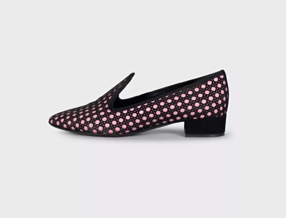 Christian Dior Black Suede Perforated Ballet Flats Sz.37